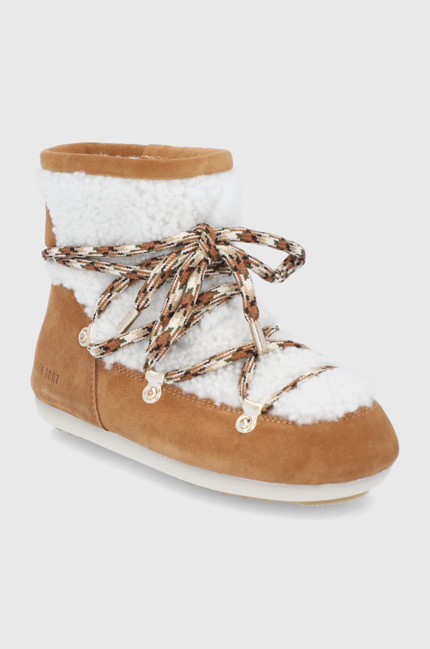 

Зимові чоботи Moon Boot Side Low Shearling колір коричневий