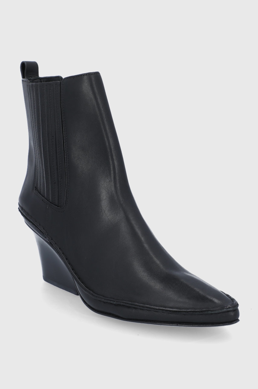 Westernové kožené boty Tory Burch