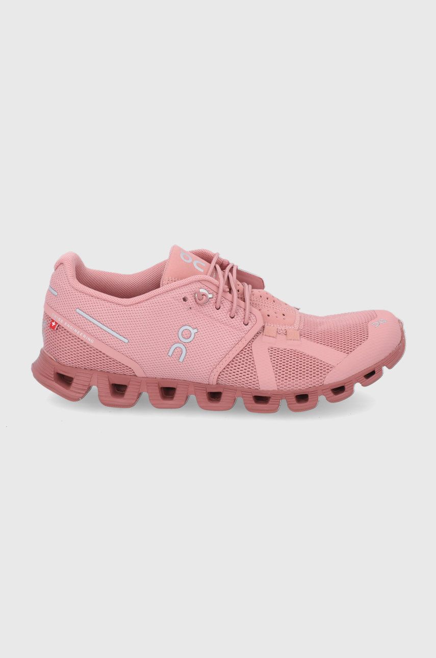 On-running Pantofi culoarea roz, cu toc plat