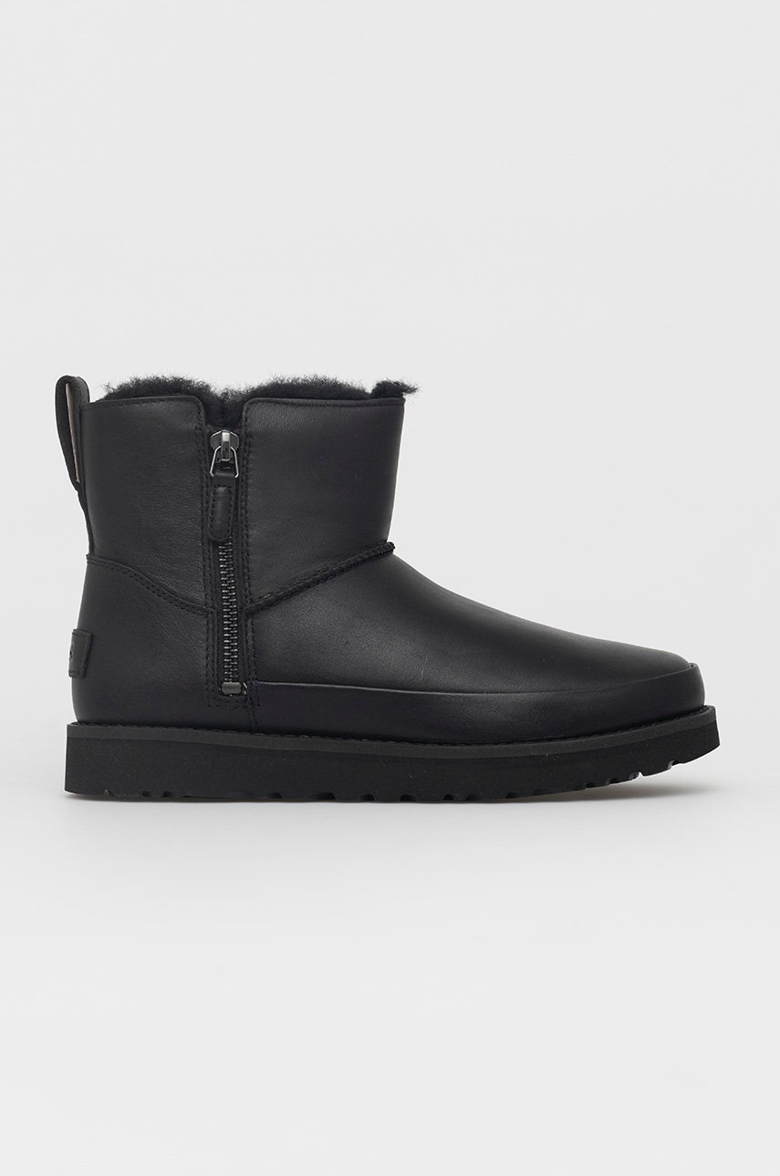 

Кожени апрески UGG Classic Zip в черно, Черен