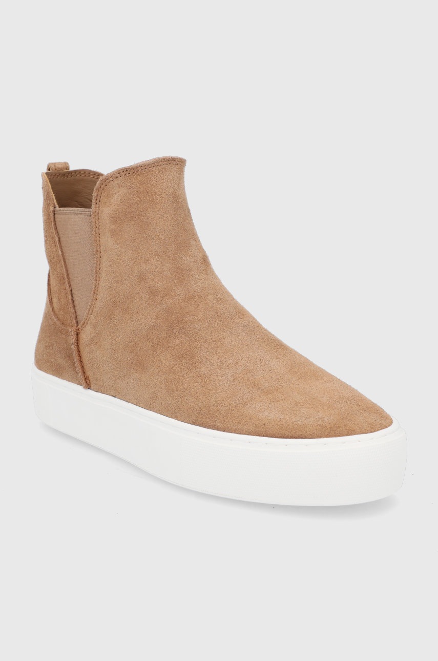 

Замшеві черевики UGG жіночі колір коричневий на плоскому ходу