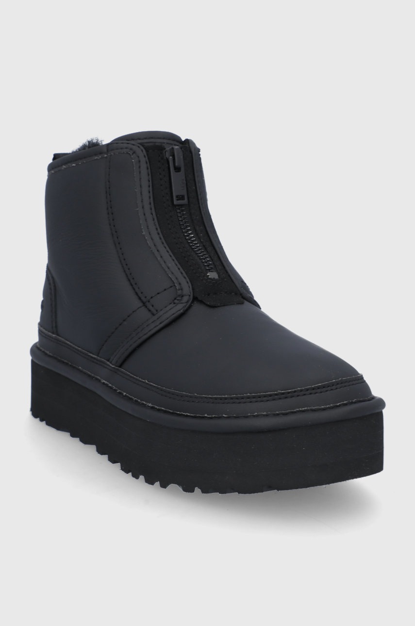 

Кожаные сапоги UGG Neumel Platform Zip цвет чёрный