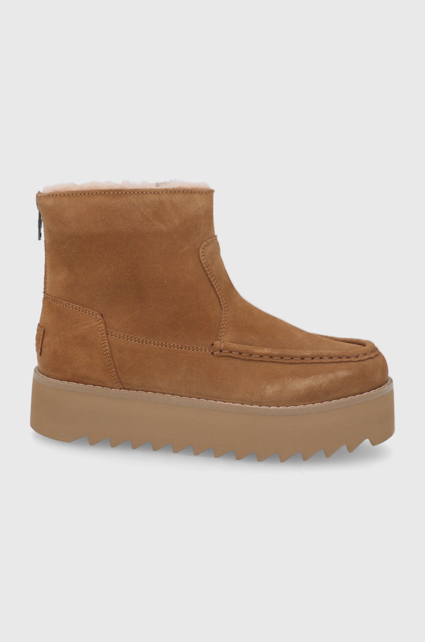 

Велурени апрески UGG Classic Rising Heel-Zip в кафяво, Кафяв