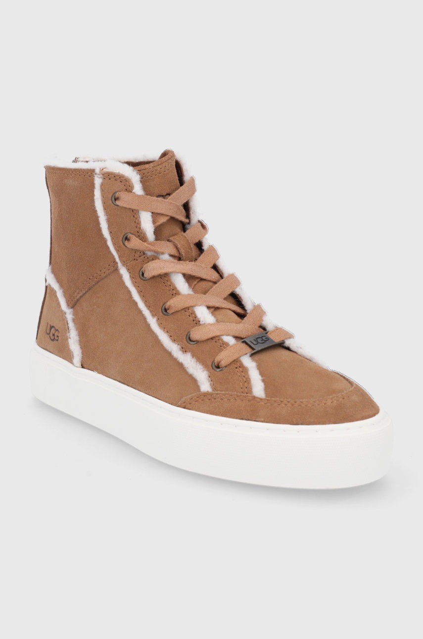 

Замшевые кроссовки UGG женское цвет коричневый