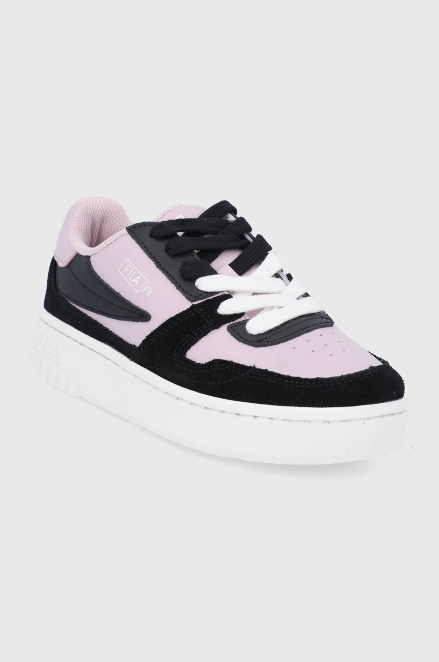 

Шкіряні черевики Fila FXVentuno CB Low Wmn колір фіолетовий на платформі