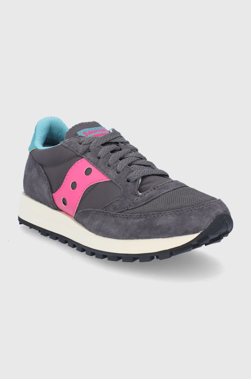 

Ботинки Saucony цвет серый на плоском ходу