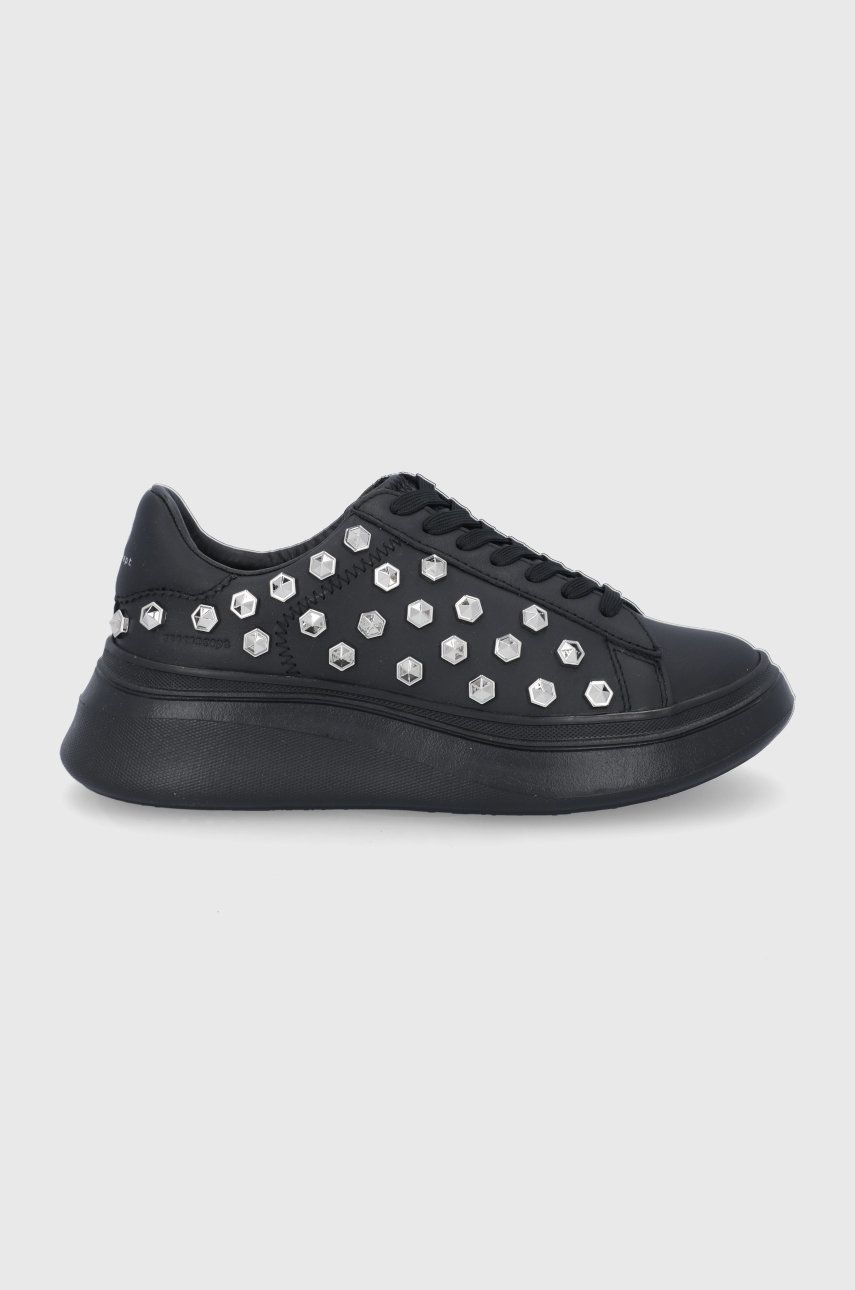 MOA Concept Pantofi culoarea negru, cu platformă