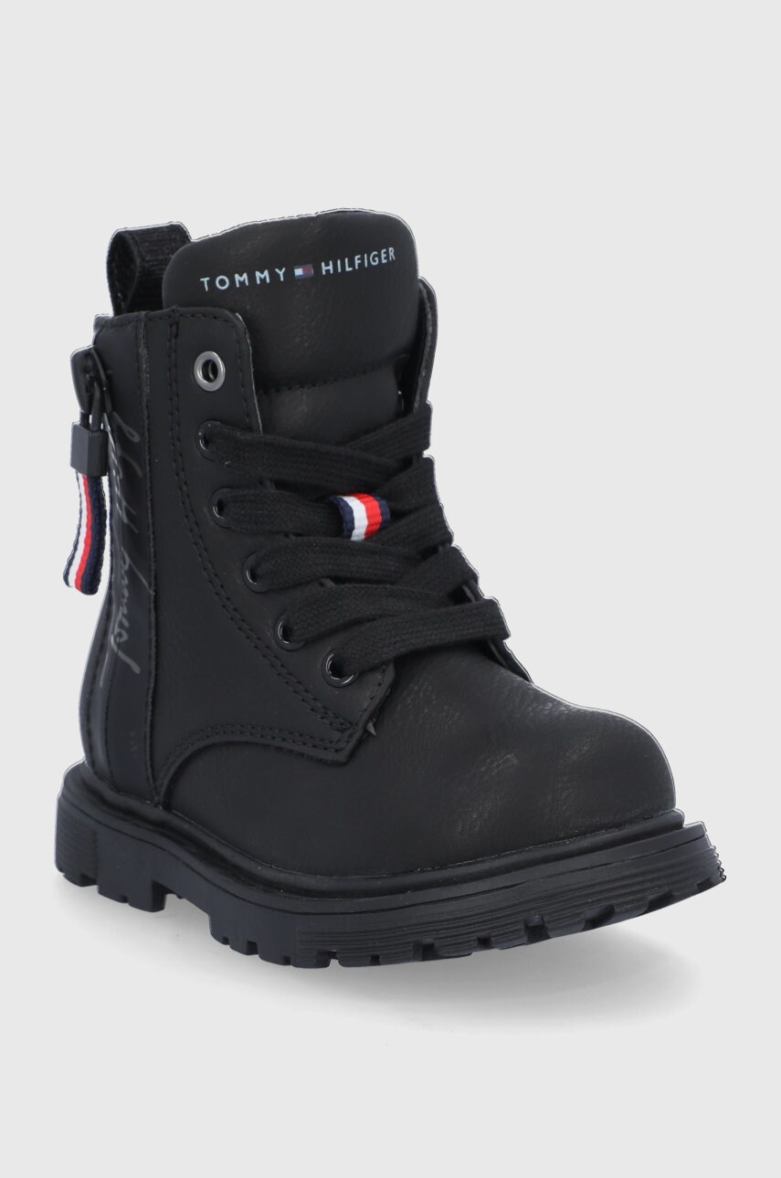 

Детские ботинки Tommy Hilfiger цвет чёрный