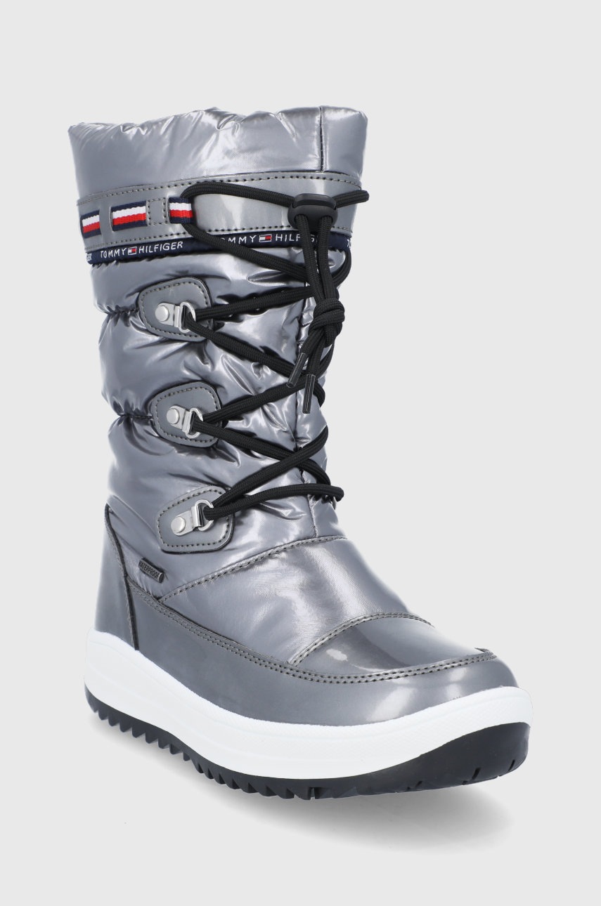 

Дитячі чоботи Tommy Hilfiger колір срібний
