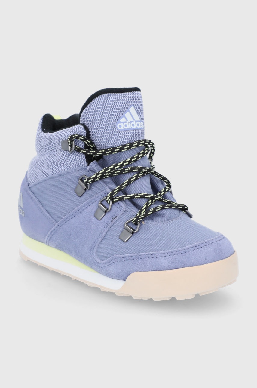 

Детские сапоги adidas Performance FZ2604 цвет фиолетовый