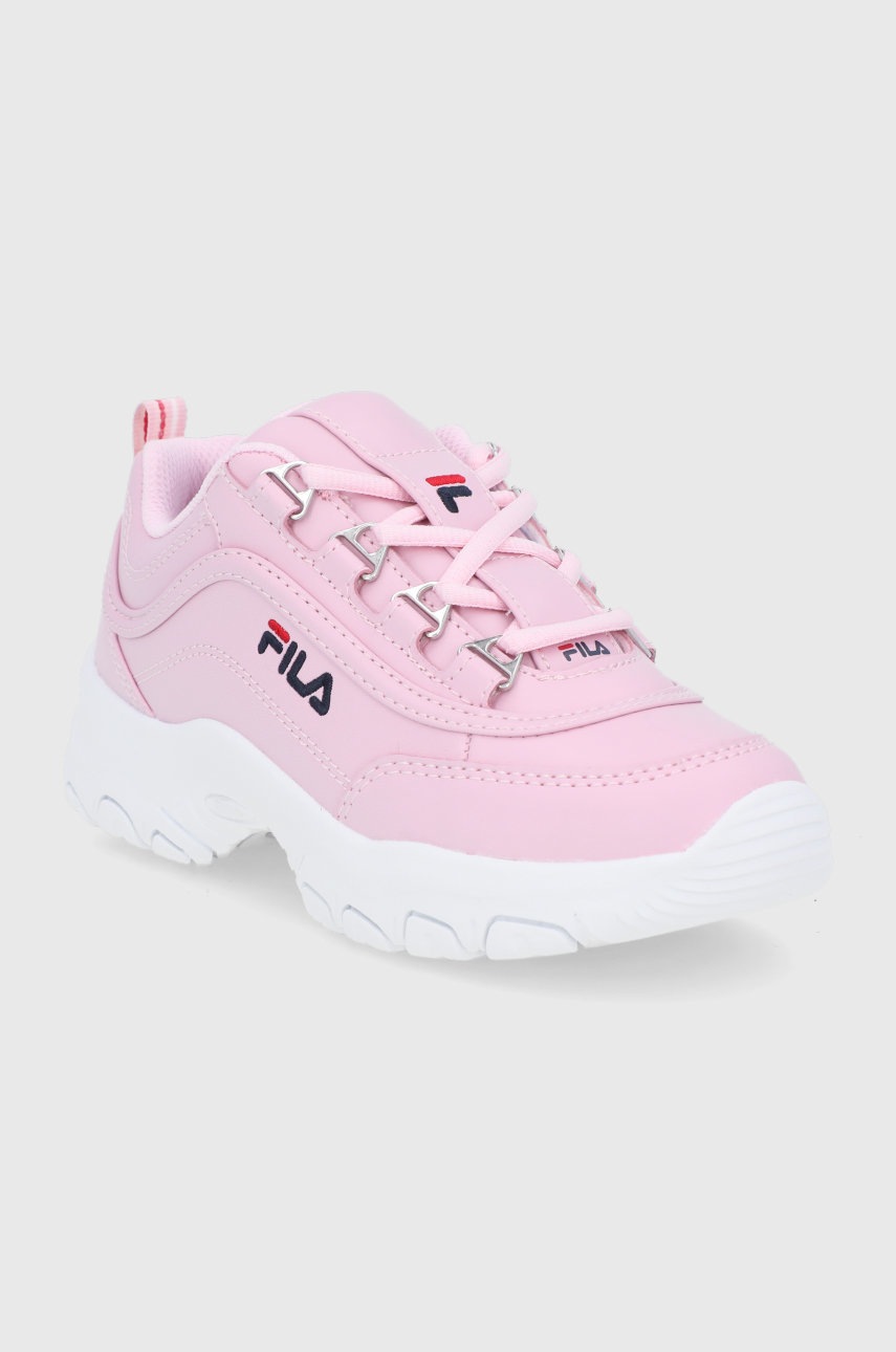 

Дитячі черевики Fila Strada low колір рожевий