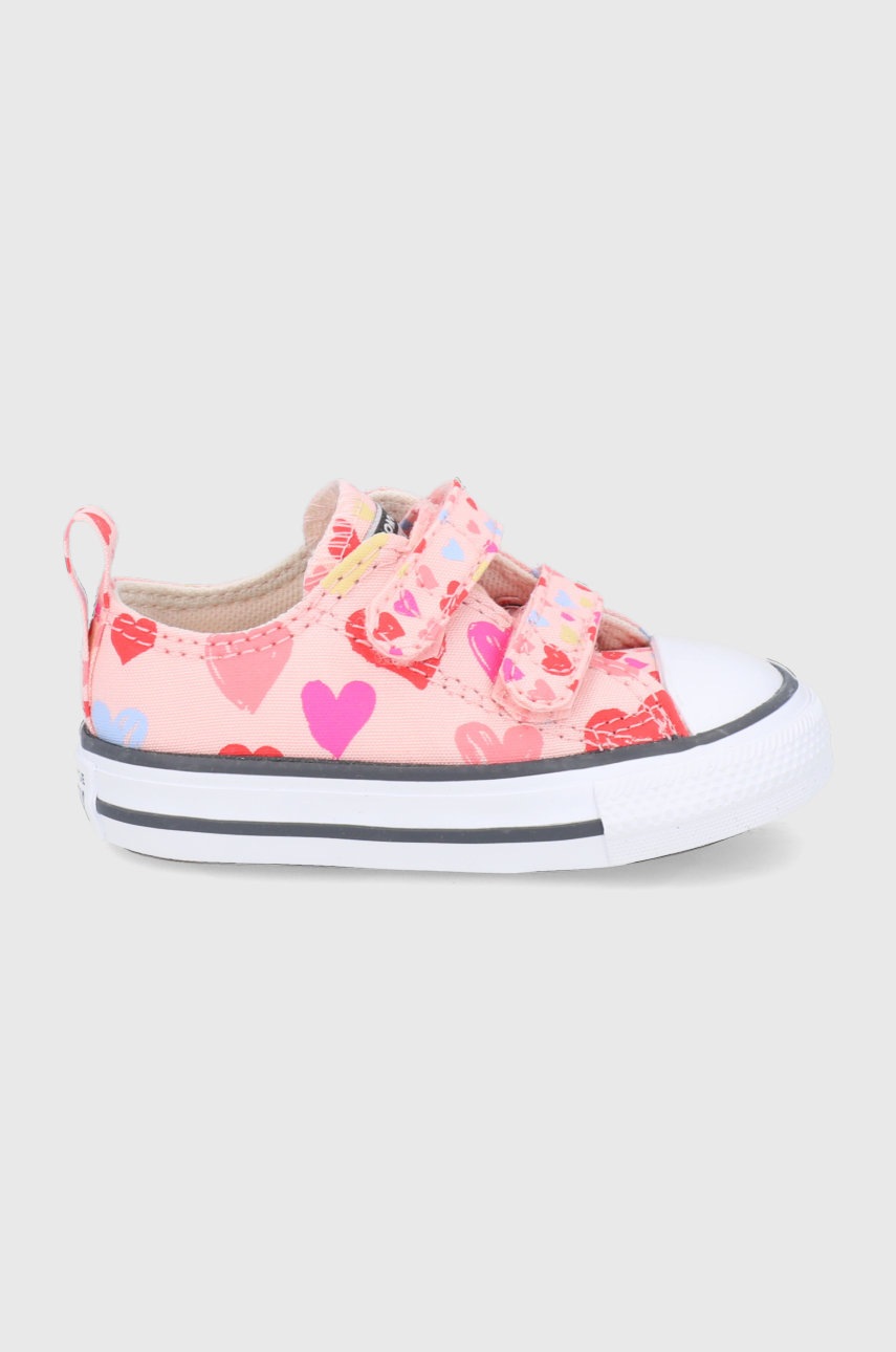 

Детски високи кецове Converse в розово, Розов