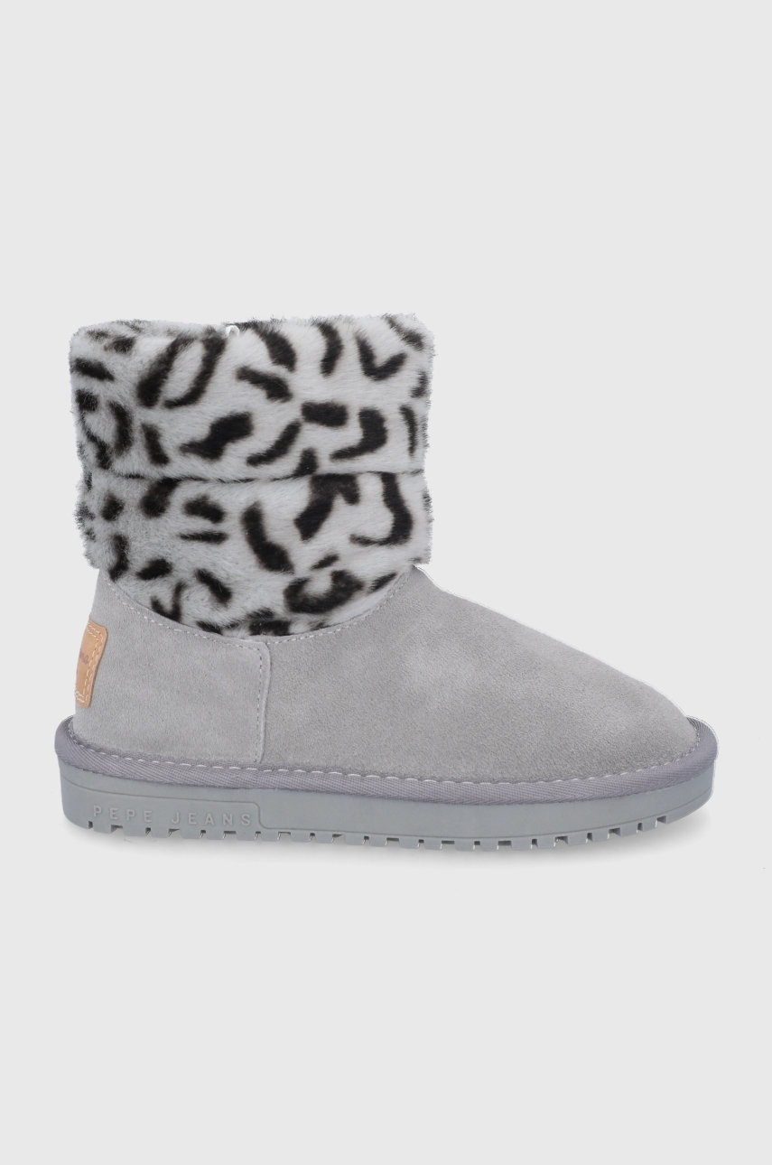 

Pepe Jeans - Детски велурени апрески Angel Plush, Сив