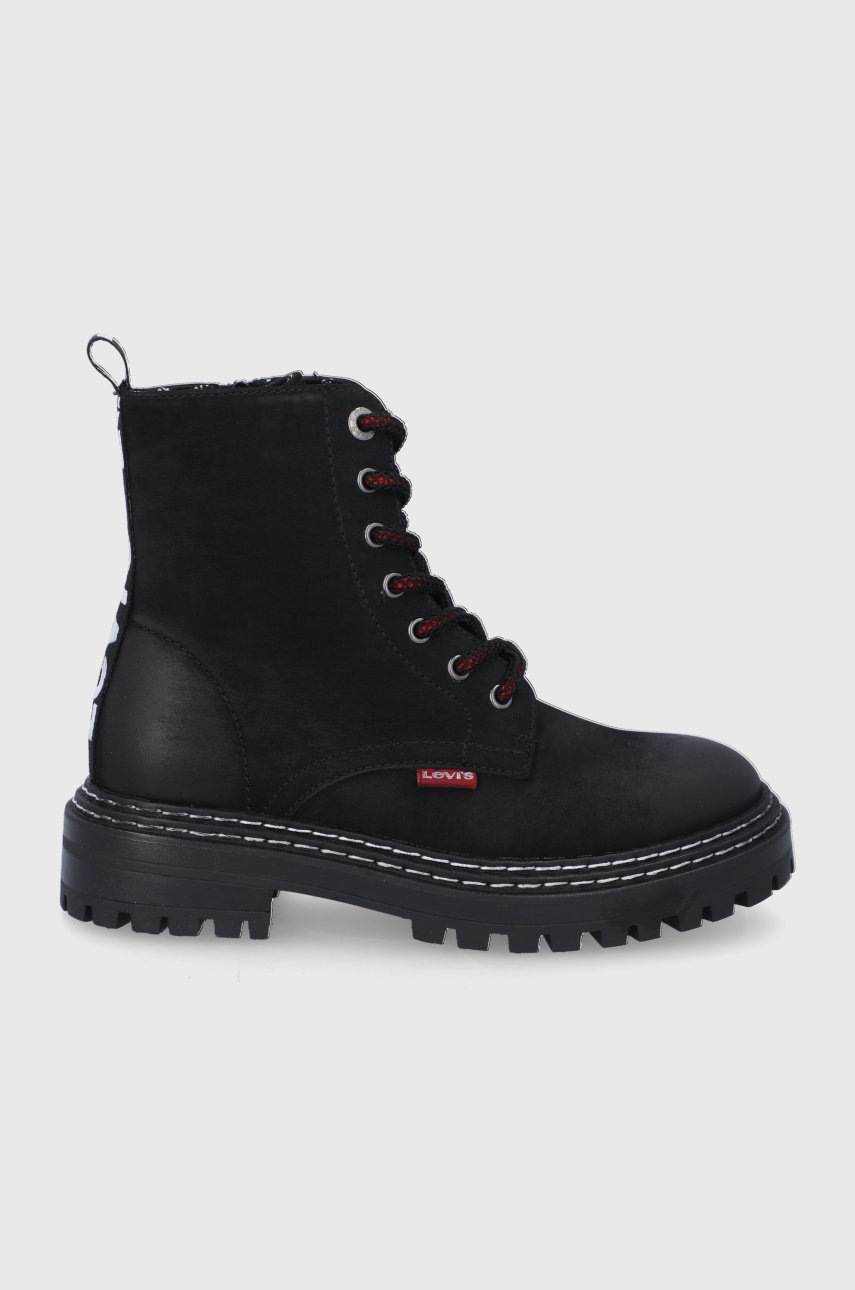 

Детски кубинки Levi's в черно, Черен