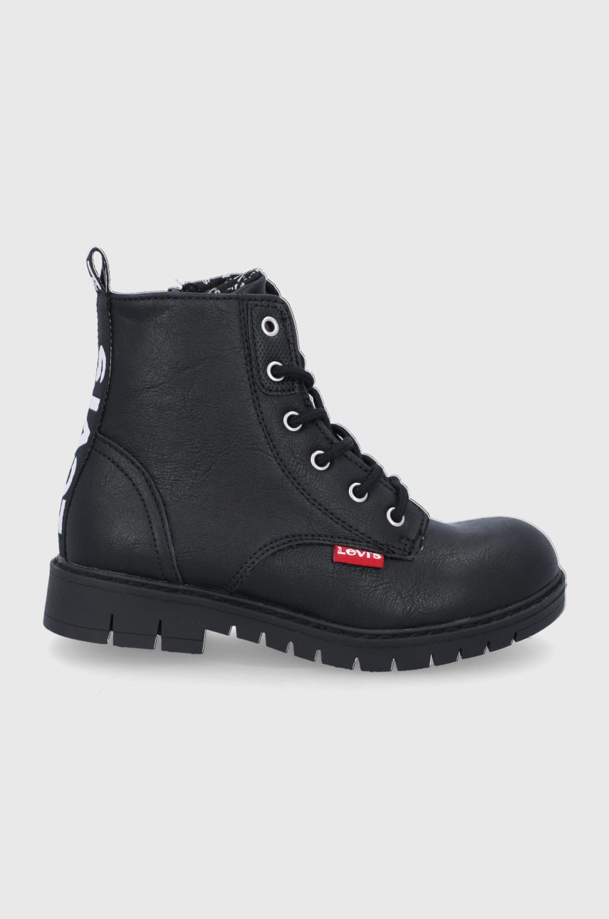 

Детски кубинки Levi's в черно, Черен