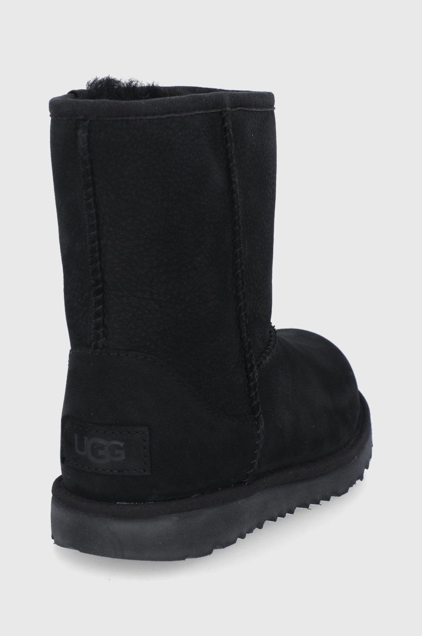 UGG Cizme De Zapada Din Piele Intoarsa Culoarea Negru