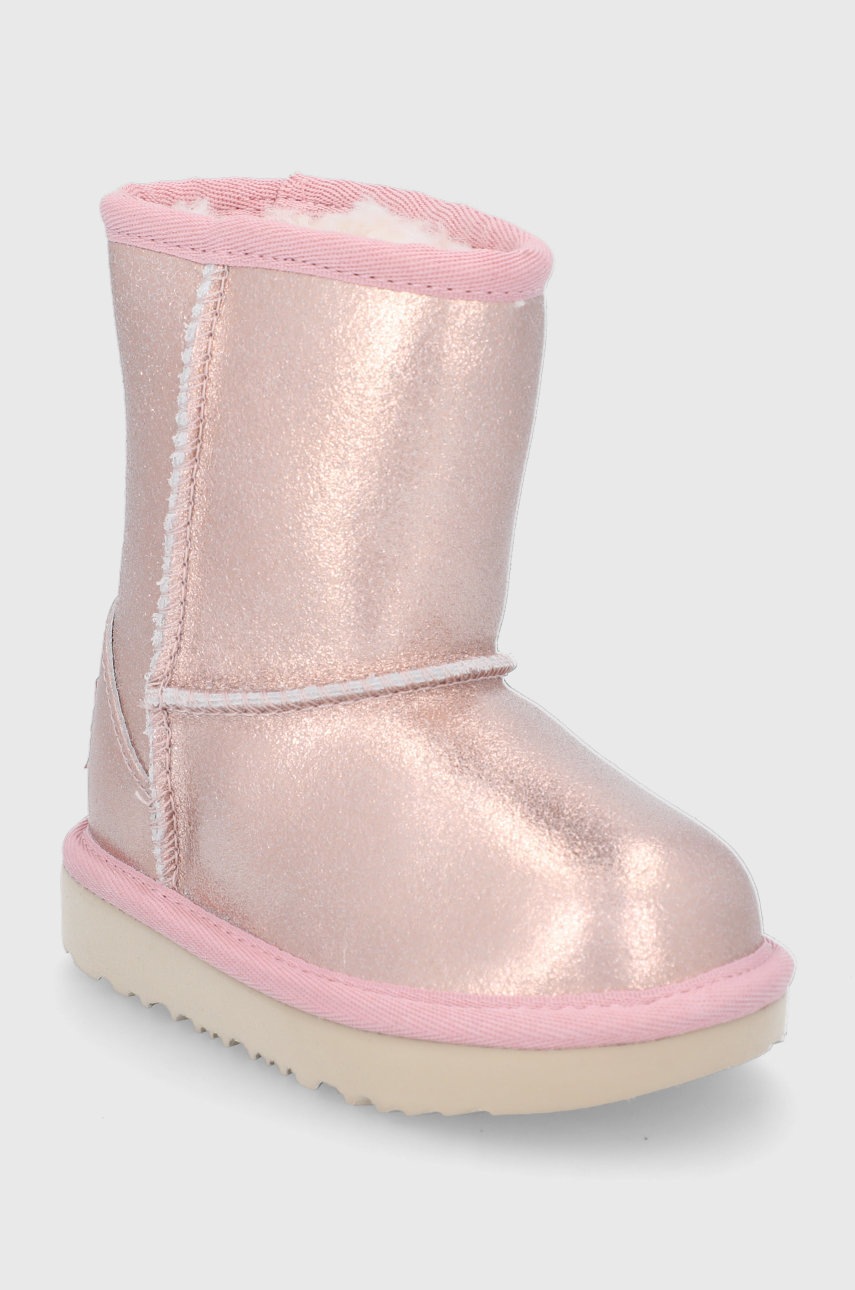 

Дитячі шкіряні чоботи UGG колір золотий