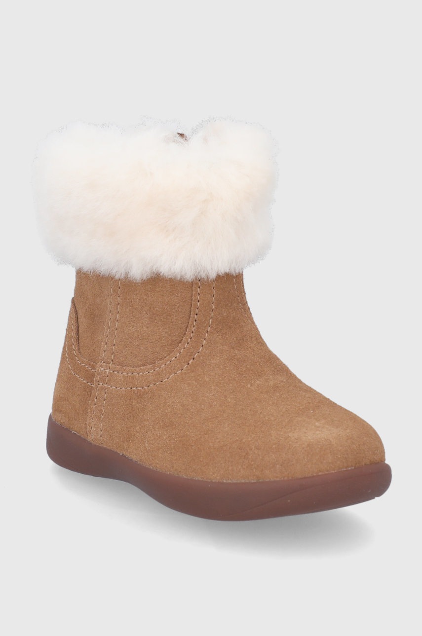 

Детские замшевые сапоги UGG Jorie II цвет коричневый