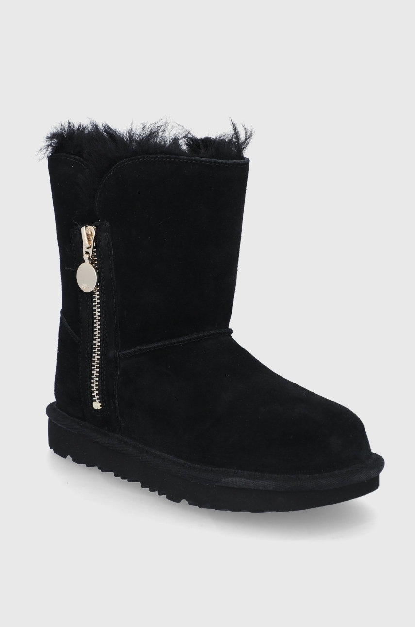

Дитячі замшеві чоботи UGG Bailey Zip Short колір чорний