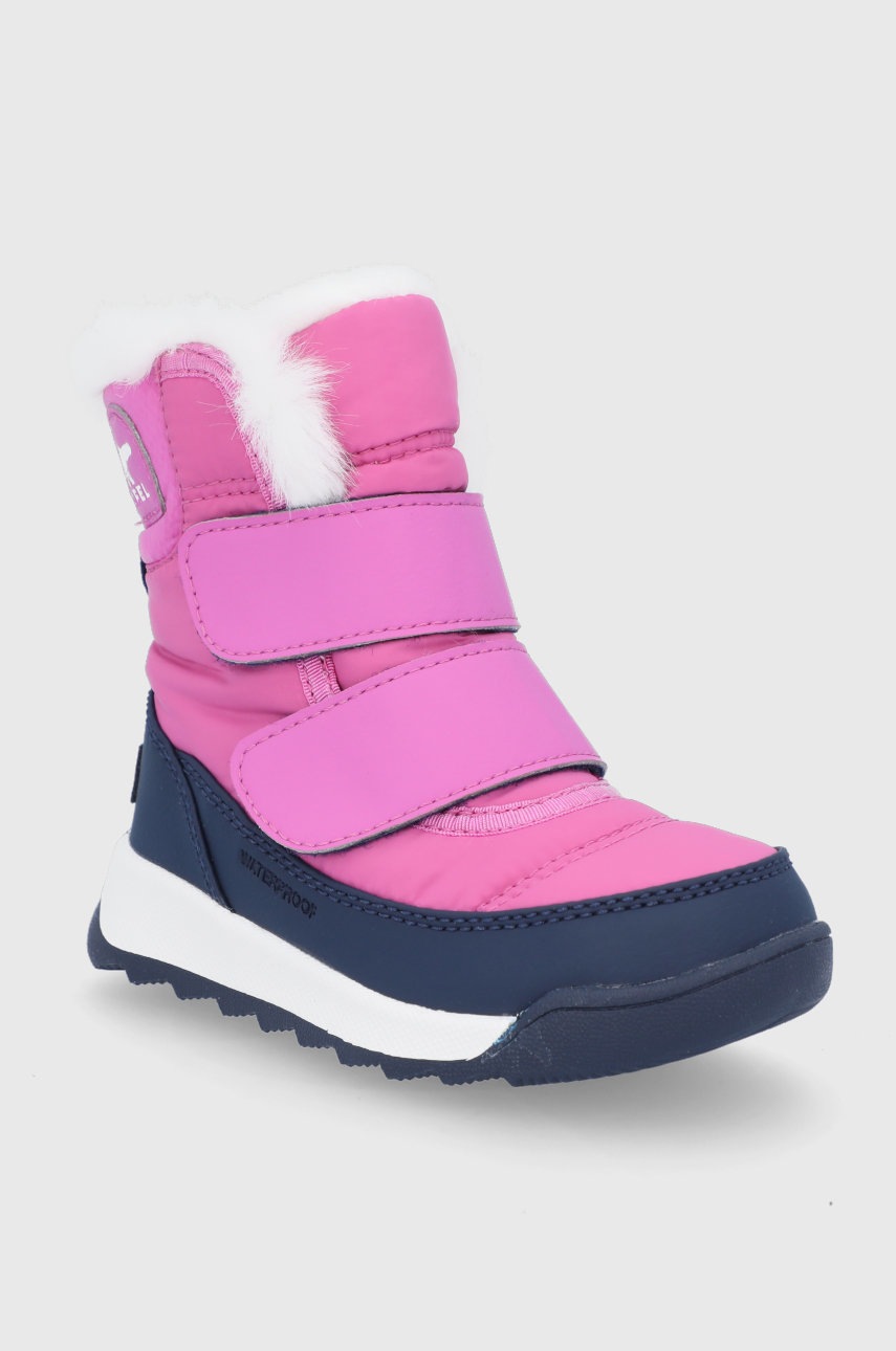 

Детские сапоги Sorel Childrens Whitney II Strap WP цвет фиолетовый