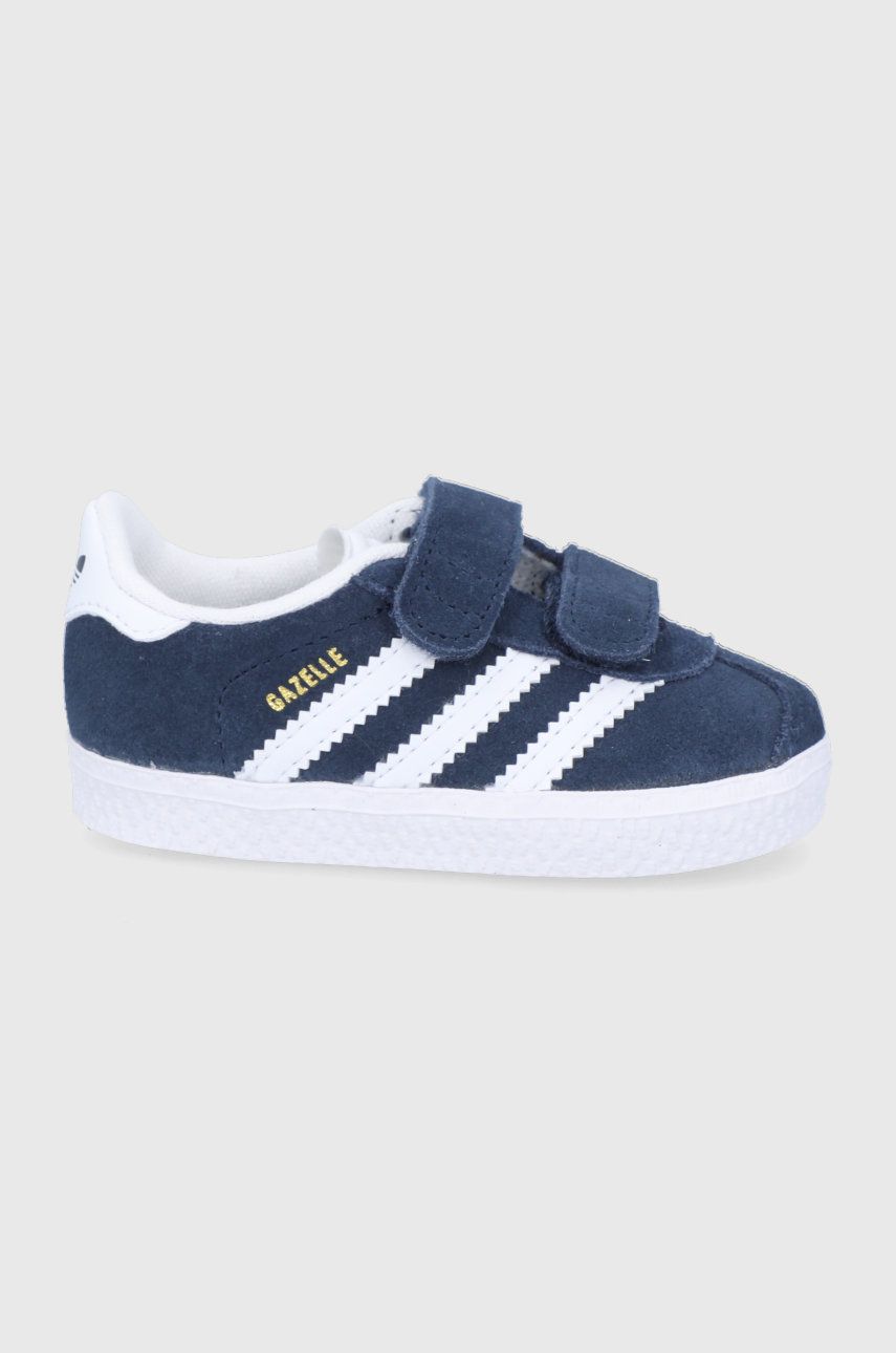 Adidas Originals Pantofi din piele întoarsă pentru copii CQ3138 culoarea albastru marin