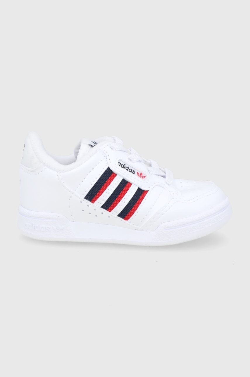 Levně Dětské boty adidas Originals S42613 bílá barva