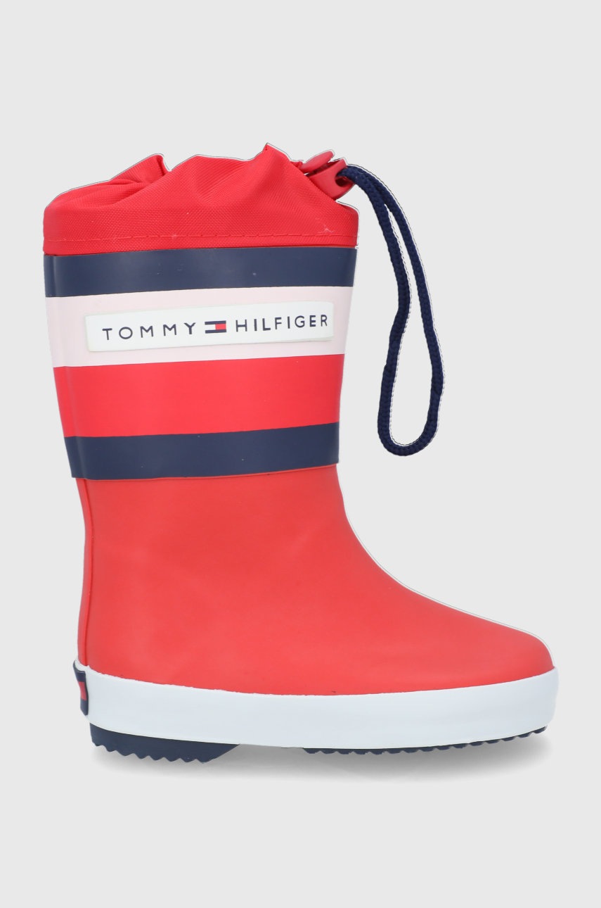 

Детски гумени ботуши Tommy Hilfiger в червено, Червен