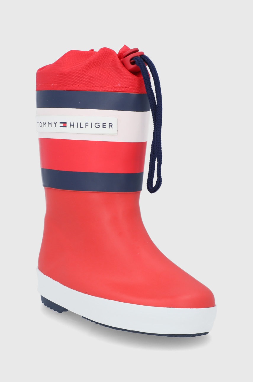 

Детские резиновые сапоги Tommy Hilfiger цвет красный