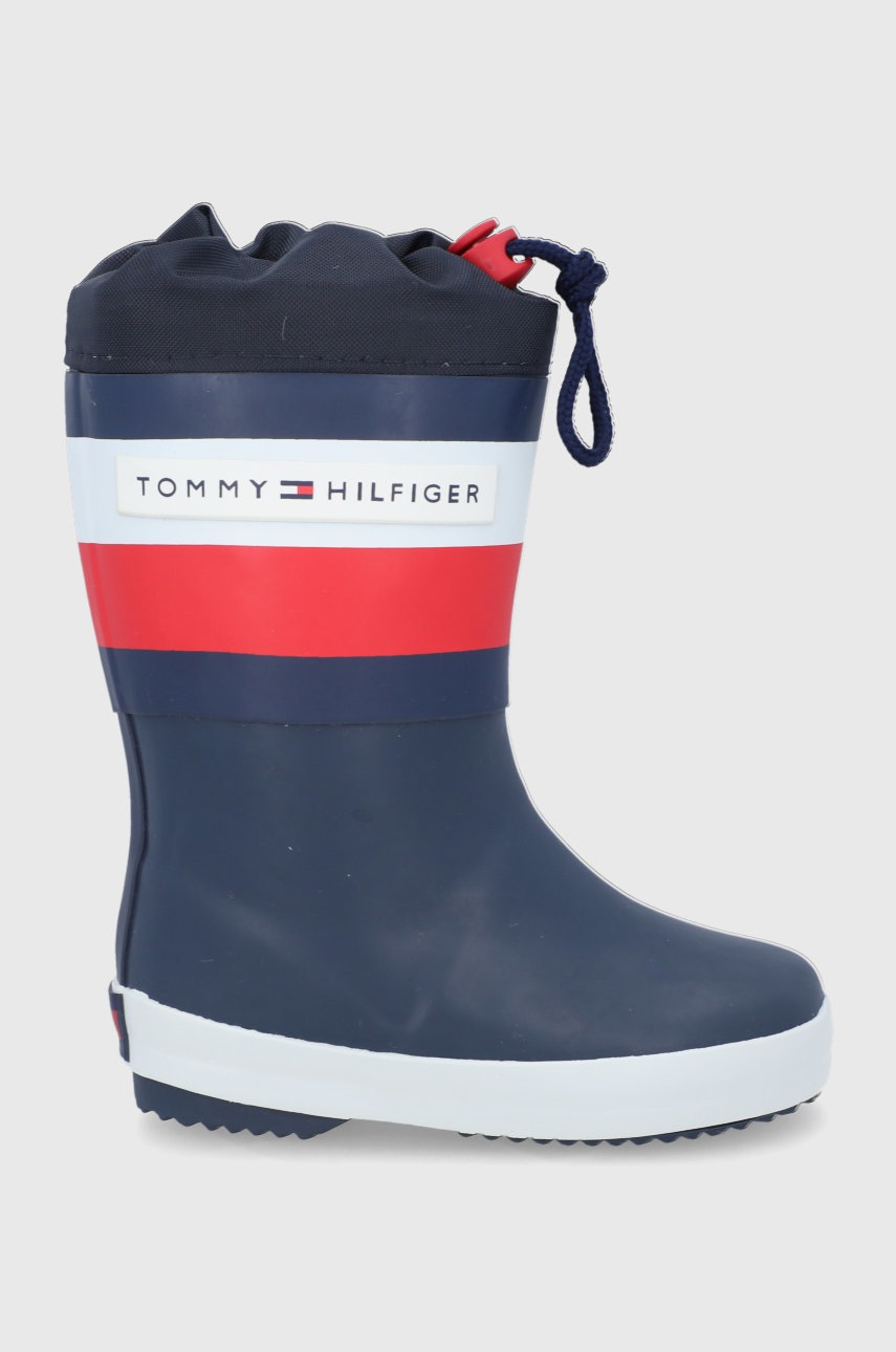 

Детски гумени ботуши Tommy Hilfiger в тъмносиньо, Тъмносин