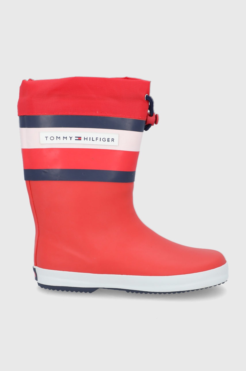 

Детски гумени ботуши Tommy Hilfiger в червено, Червен