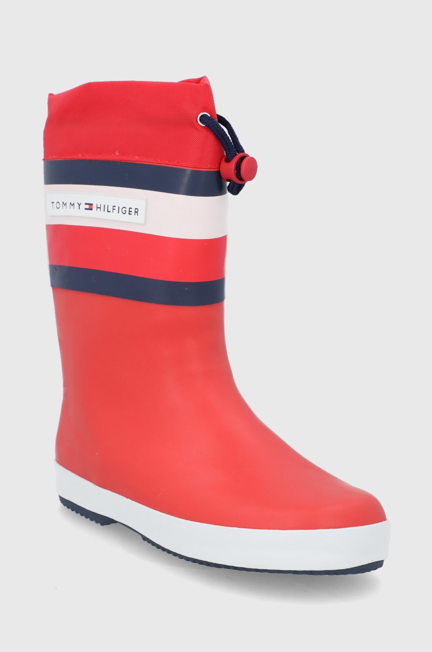 

Детские резиновые сапоги Tommy Hilfiger цвет красный