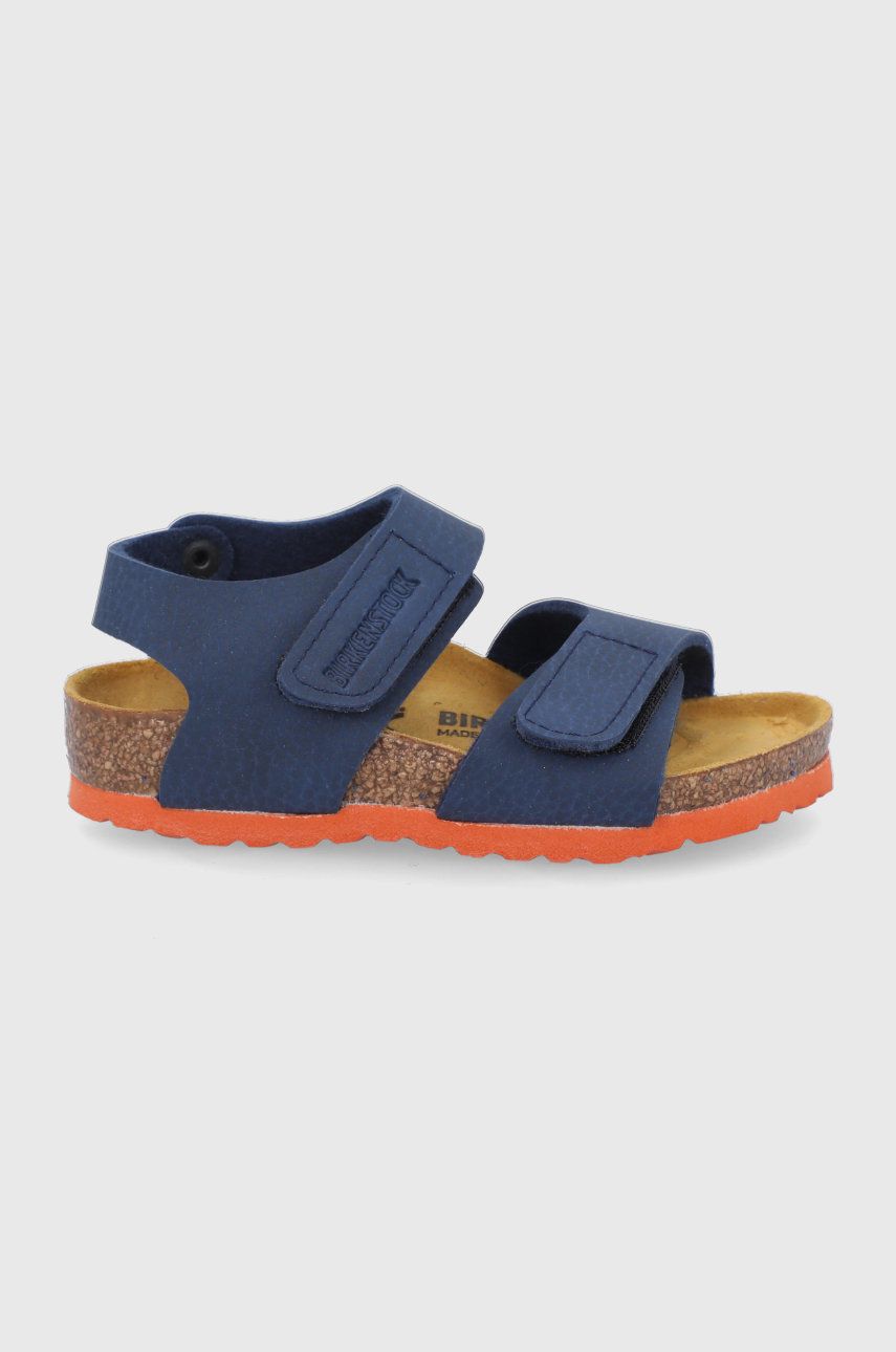 Birkenstock Sandale din piele pentru copii Palu culoarea albastru marin