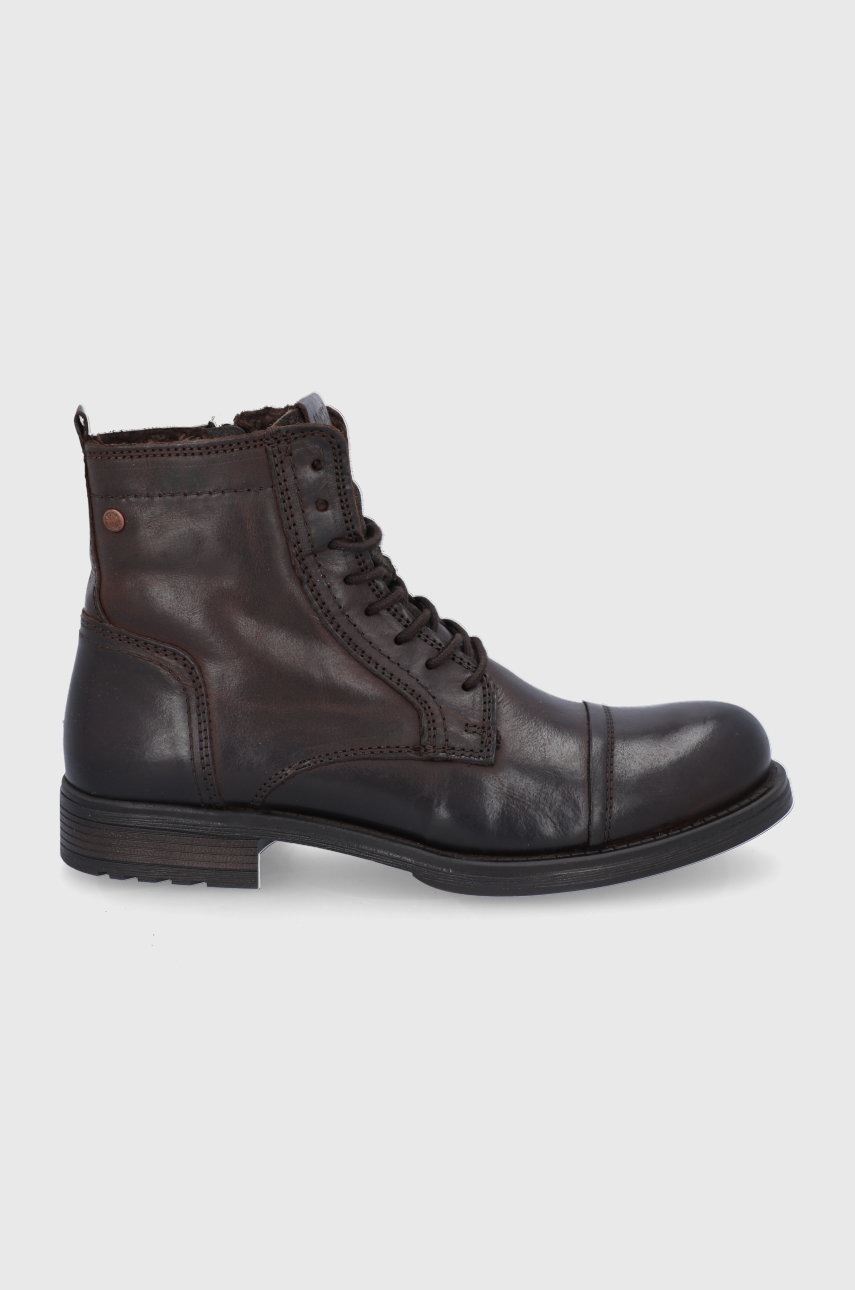 

Кожени обувки Jack & Jones мъжки в кафяво, Кафяв