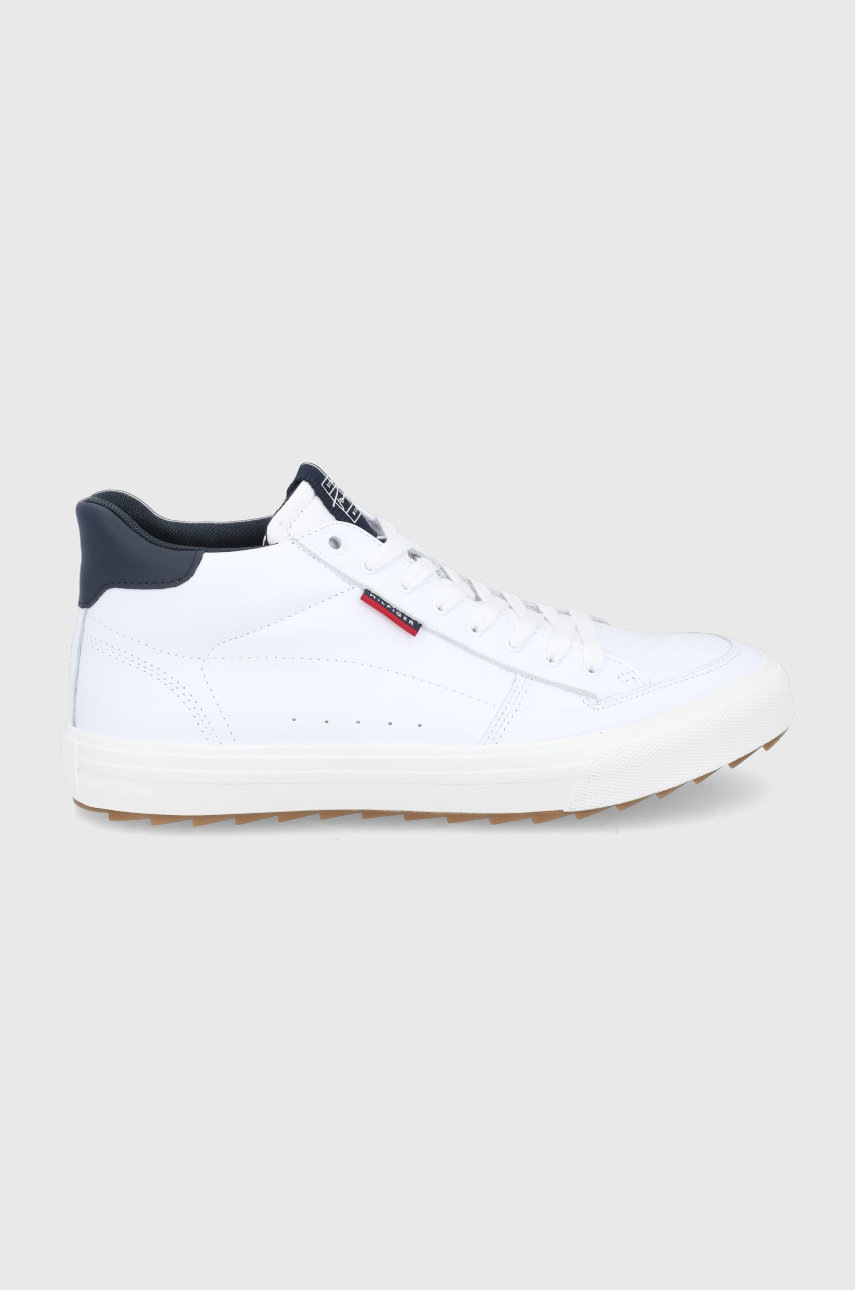 

Кожени обувки Tommy Hilfiger в бяло, Бял