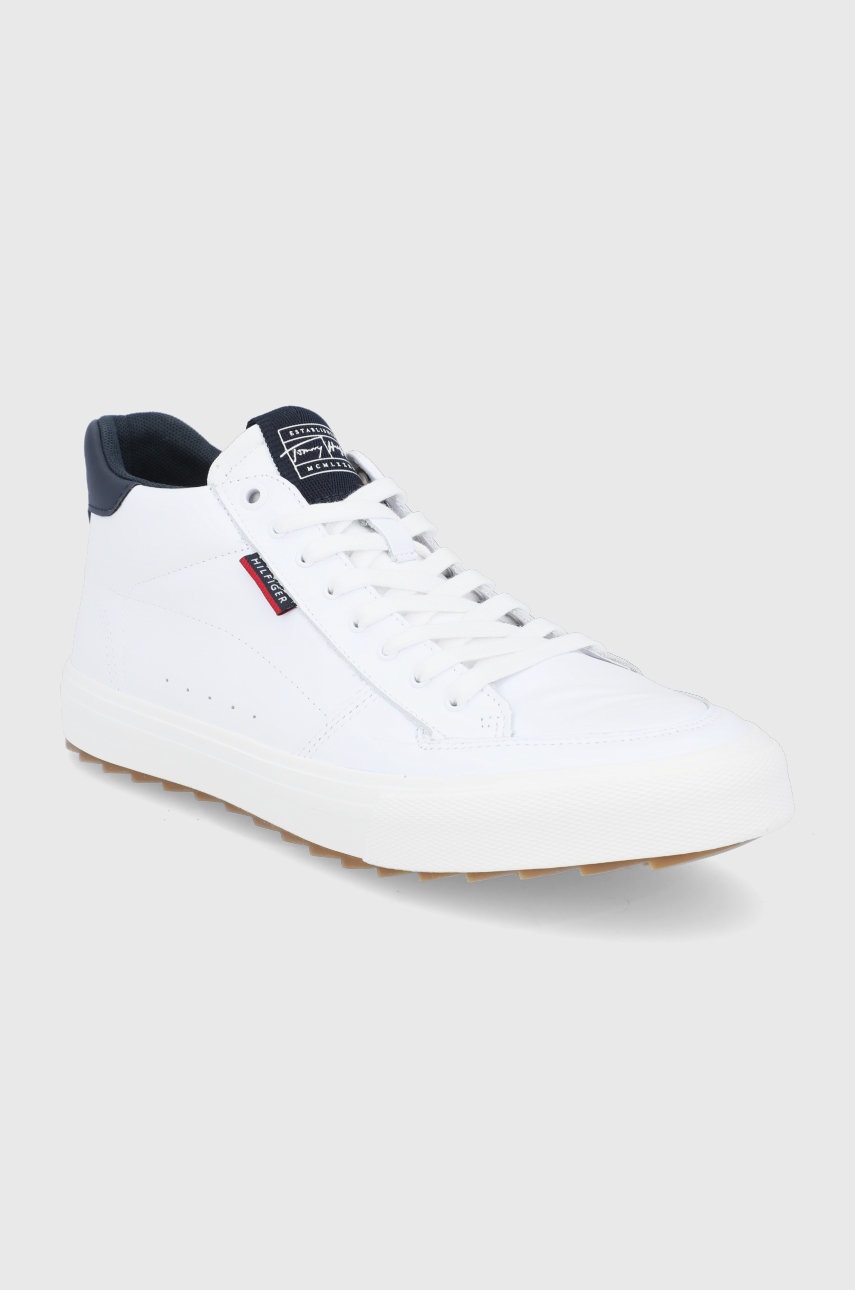 

Шкіряні черевики Tommy Hilfiger колір білий