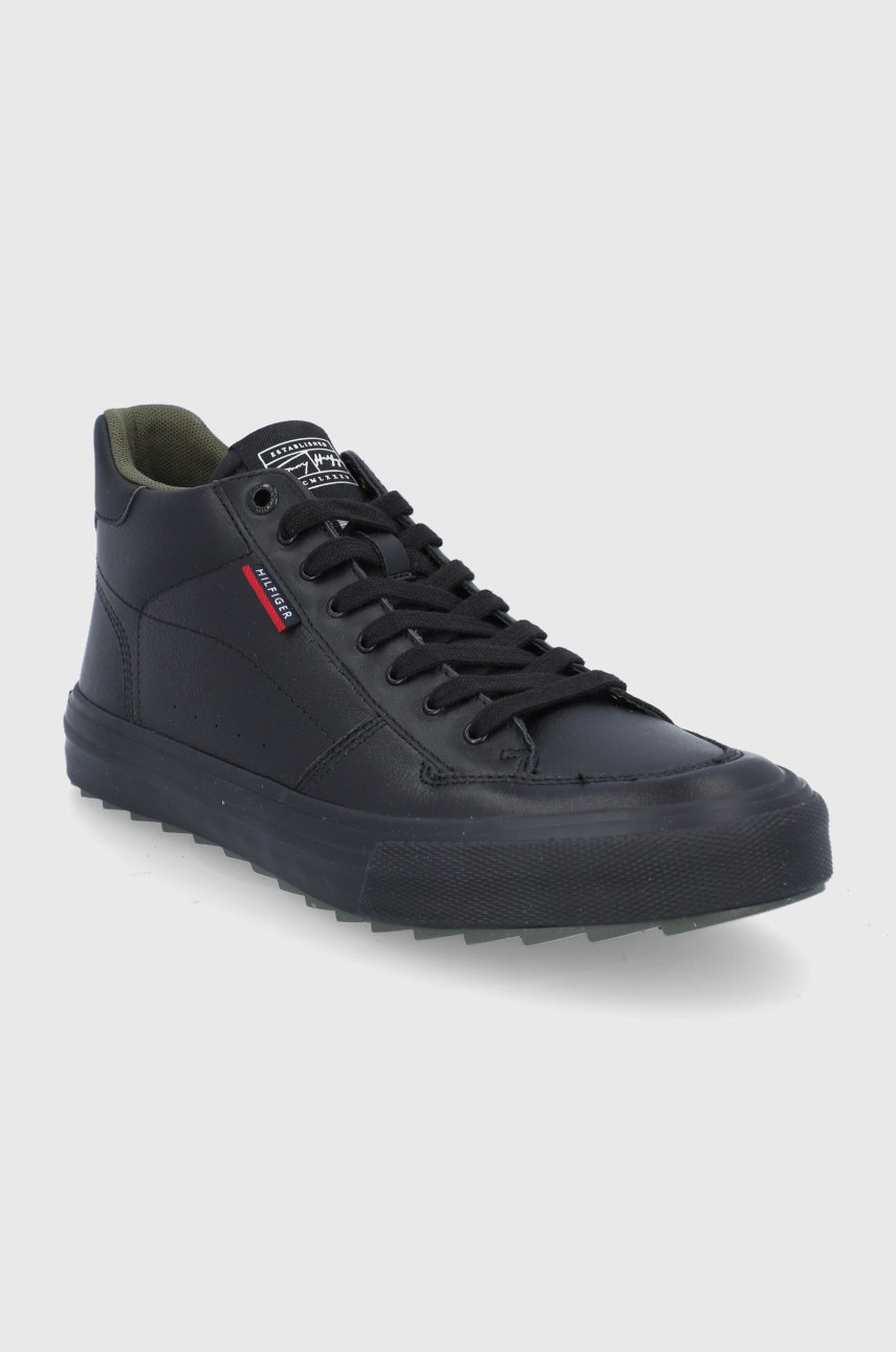 

Кожаные ботинки Tommy Hilfiger цвет чёрный