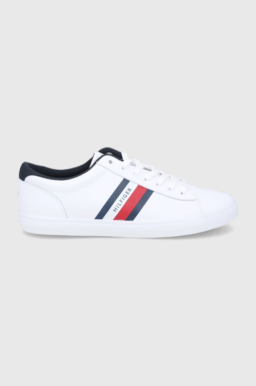 

Кожени обувки Tommy Hilfiger в бяло, Бял