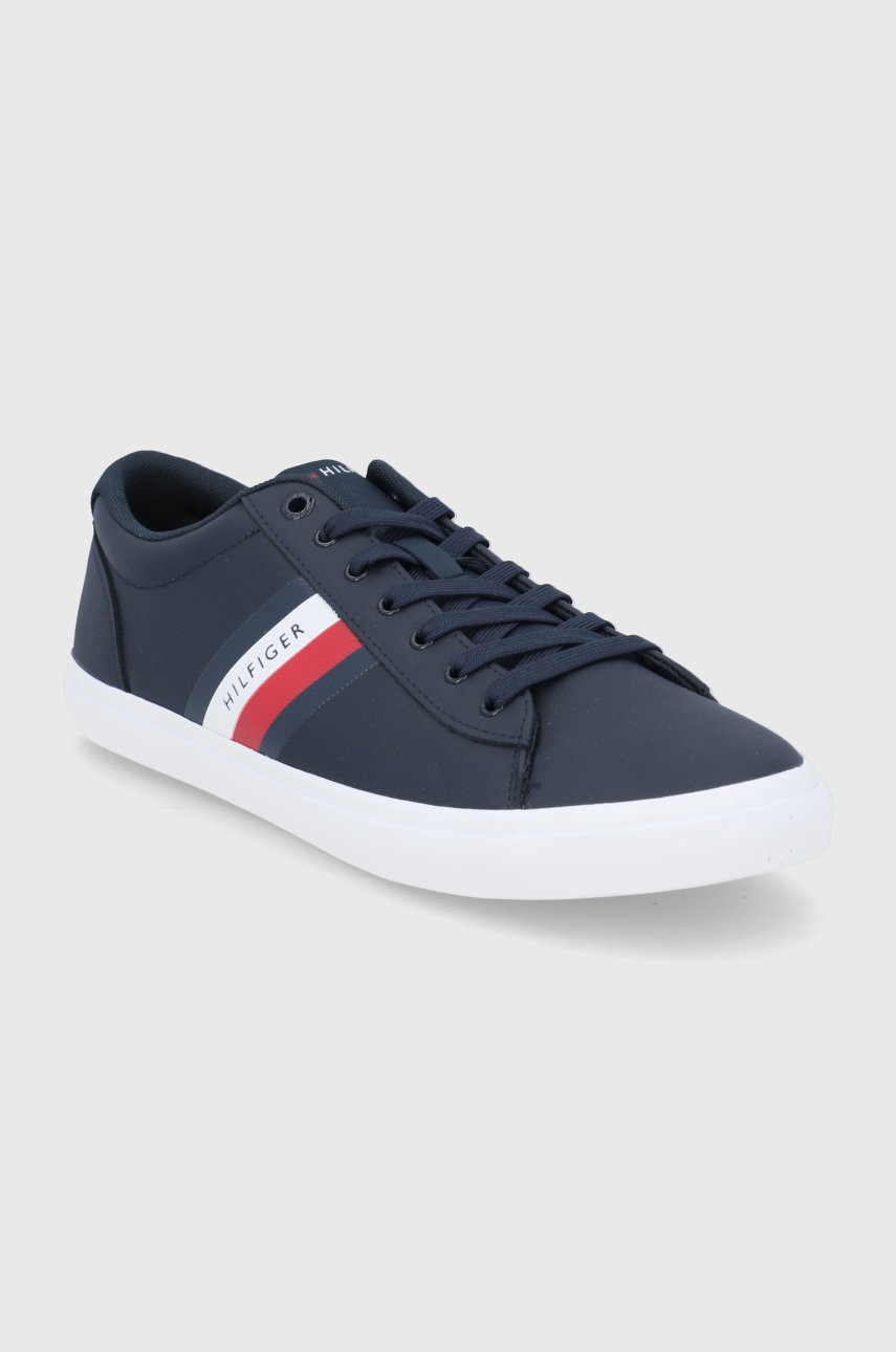 

Шкіряні черевики Tommy Hilfiger колір синій