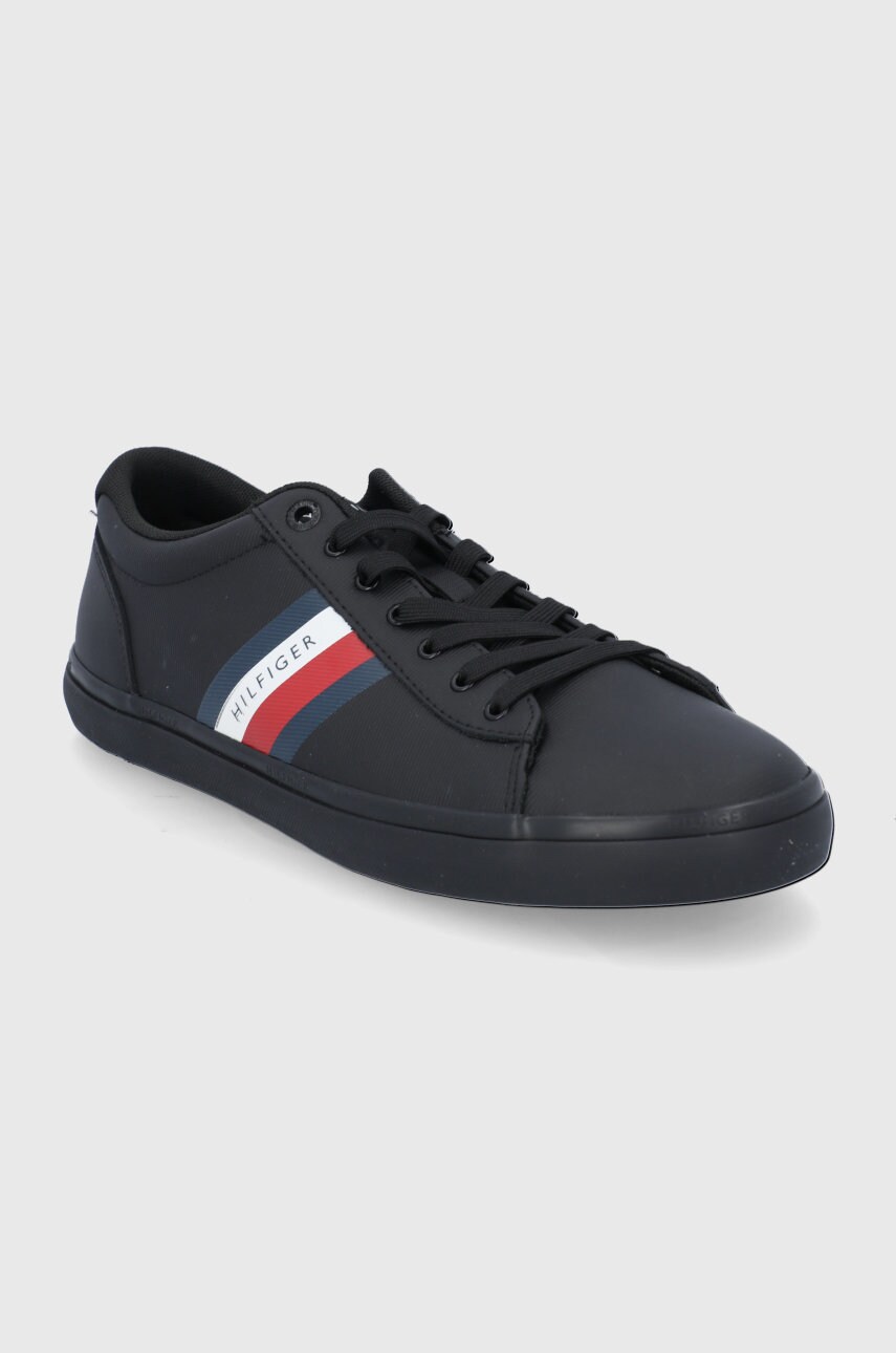 

Шкіряні черевики Tommy Hilfiger колір чорний