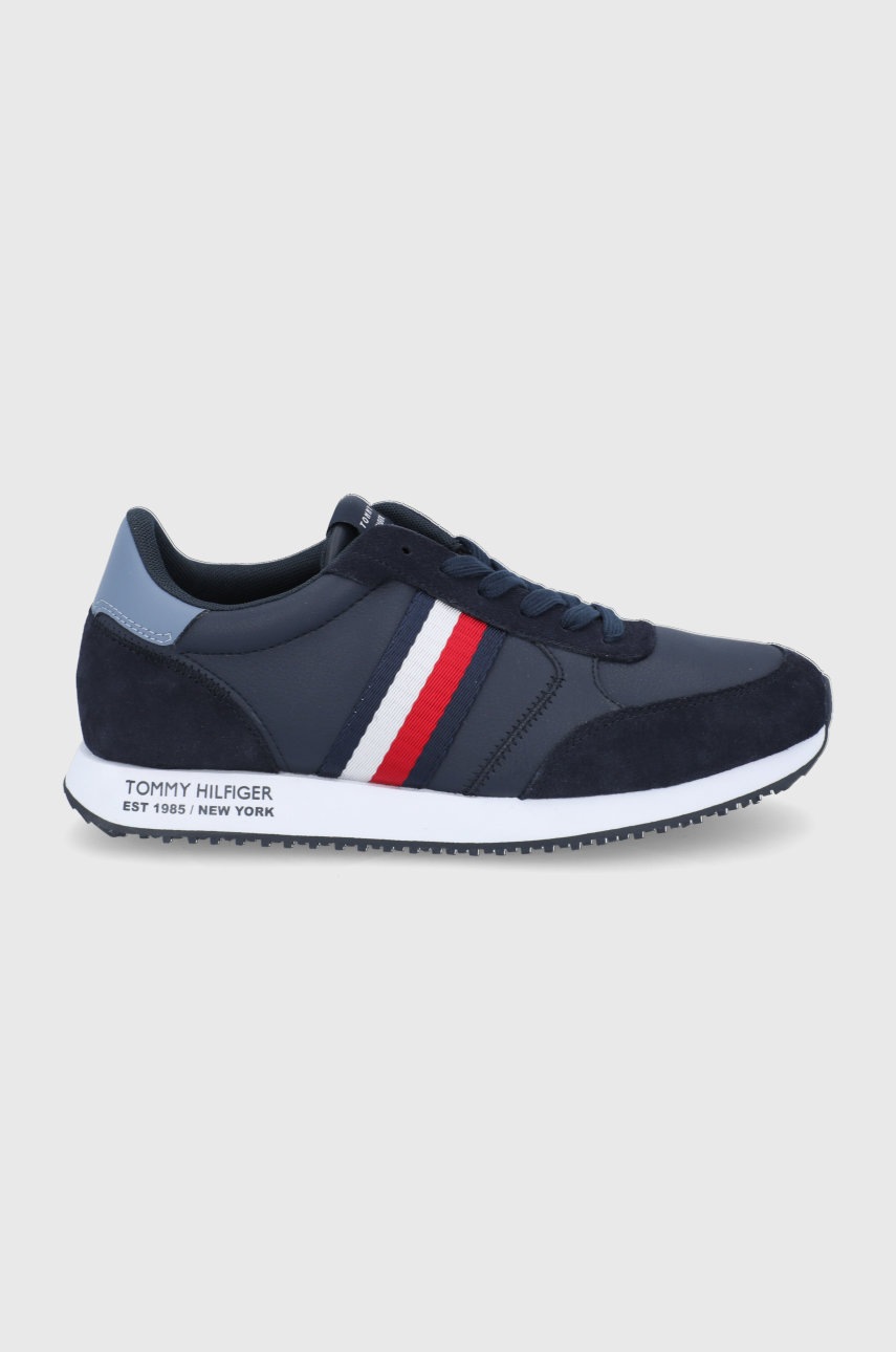 

Кожени обувки Tommy Hilfiger в тъмносиньо, Тъмносин