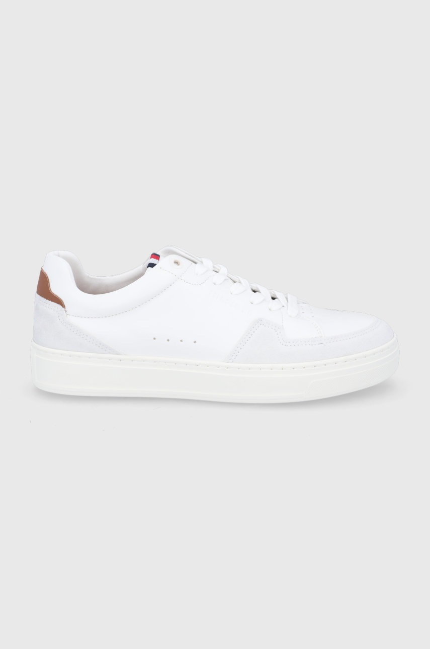 

Кожени обувки Tommy Hilfiger в бяло, Бял