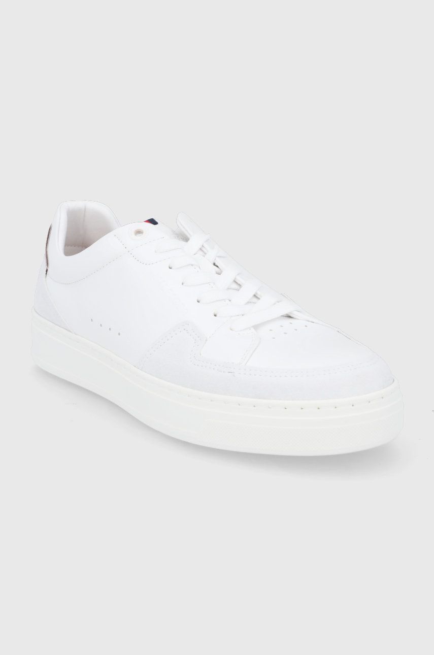 

Кожаные ботинки Tommy Hilfiger цвет белый