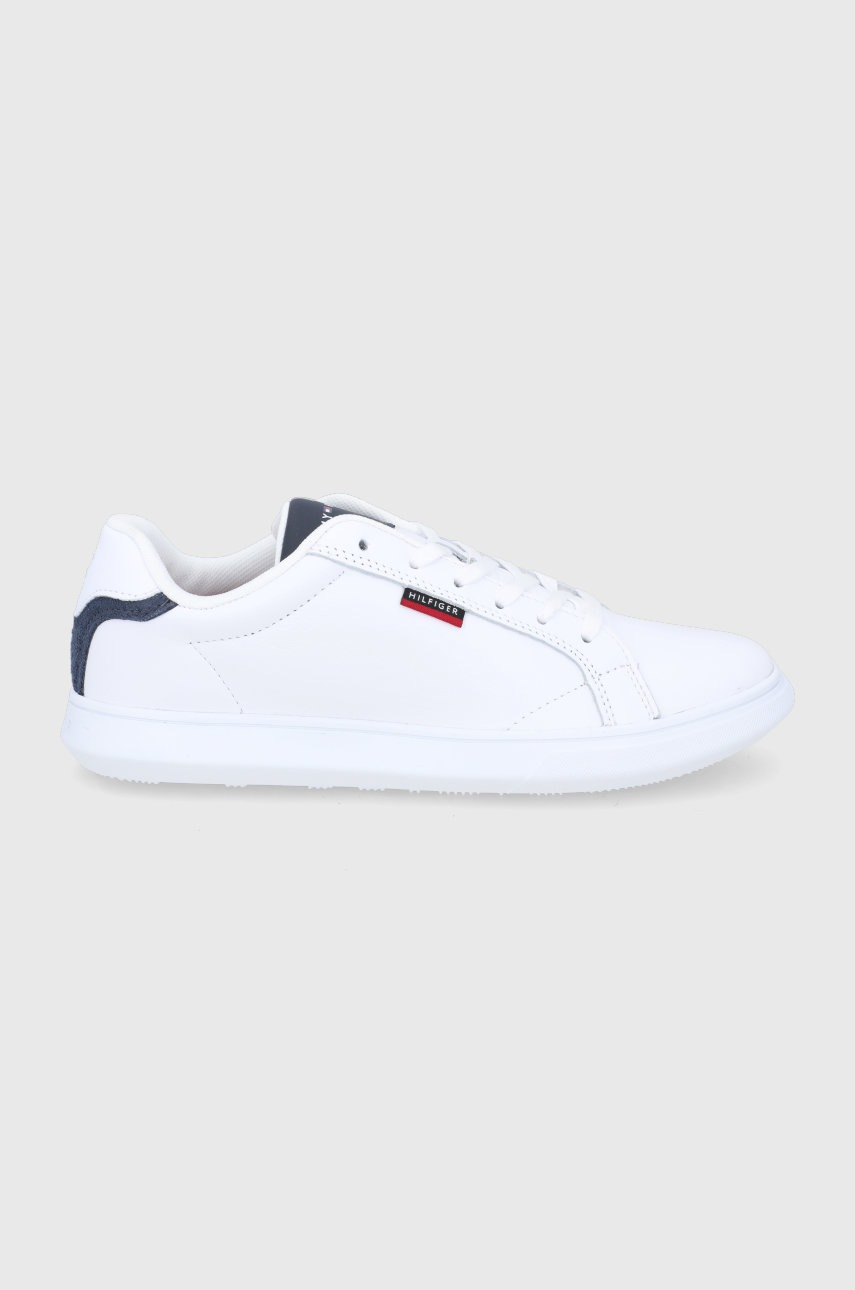 

Кожени обувки Tommy Hilfiger в бяло, Бял