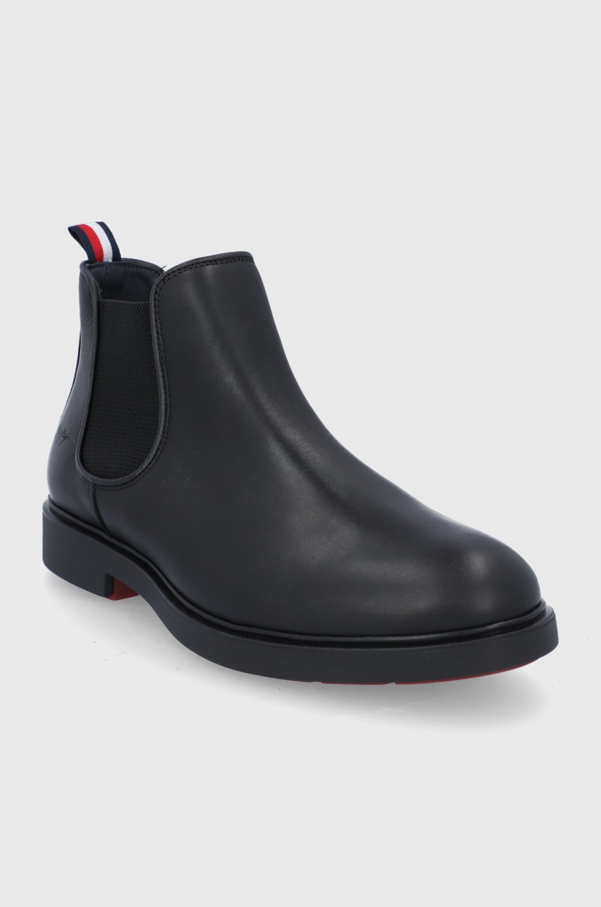 

Кожаные полусапоги Tommy Hilfiger мужские чёрный