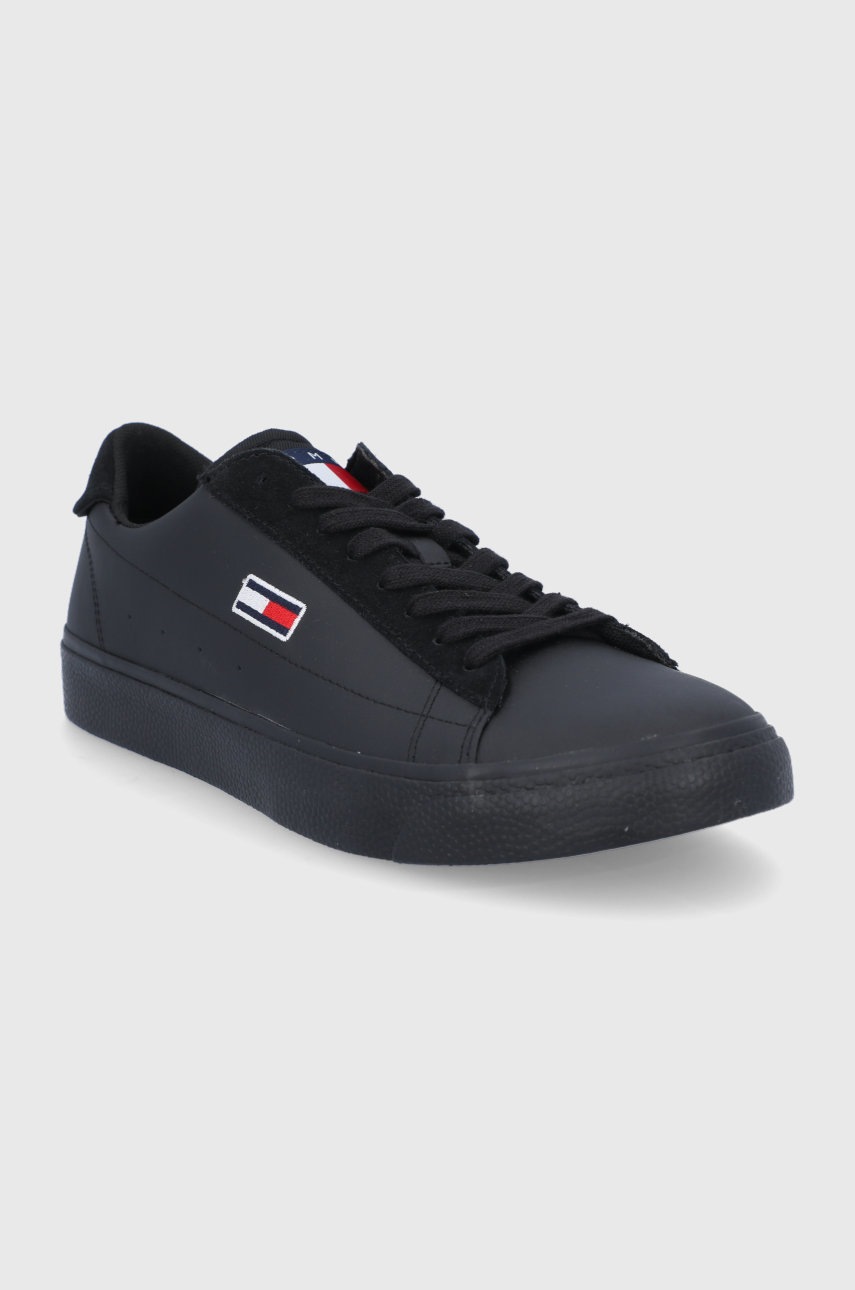 

Шкіряні черевики Tommy Jeans колір чорний