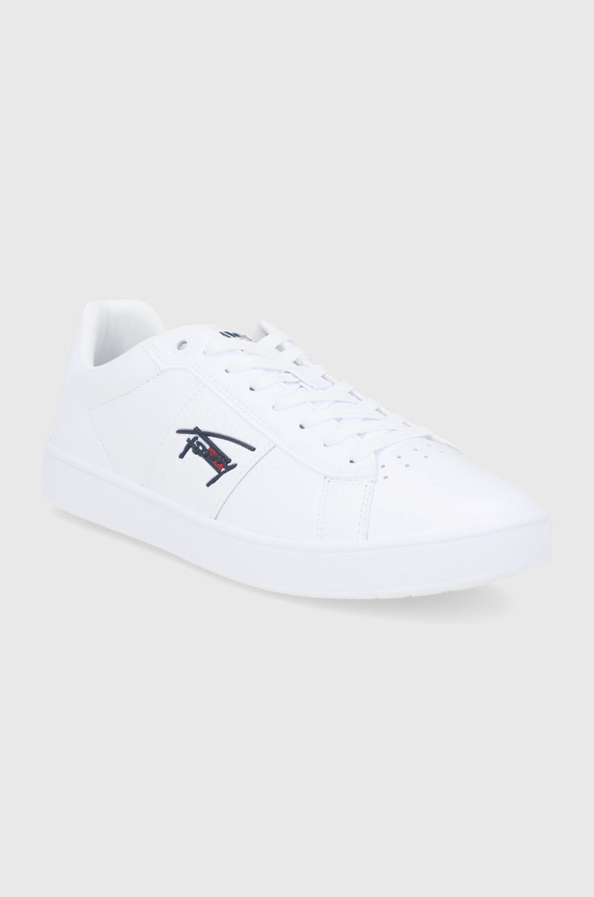 

Шкіряні черевики Tommy Jeans колір білий