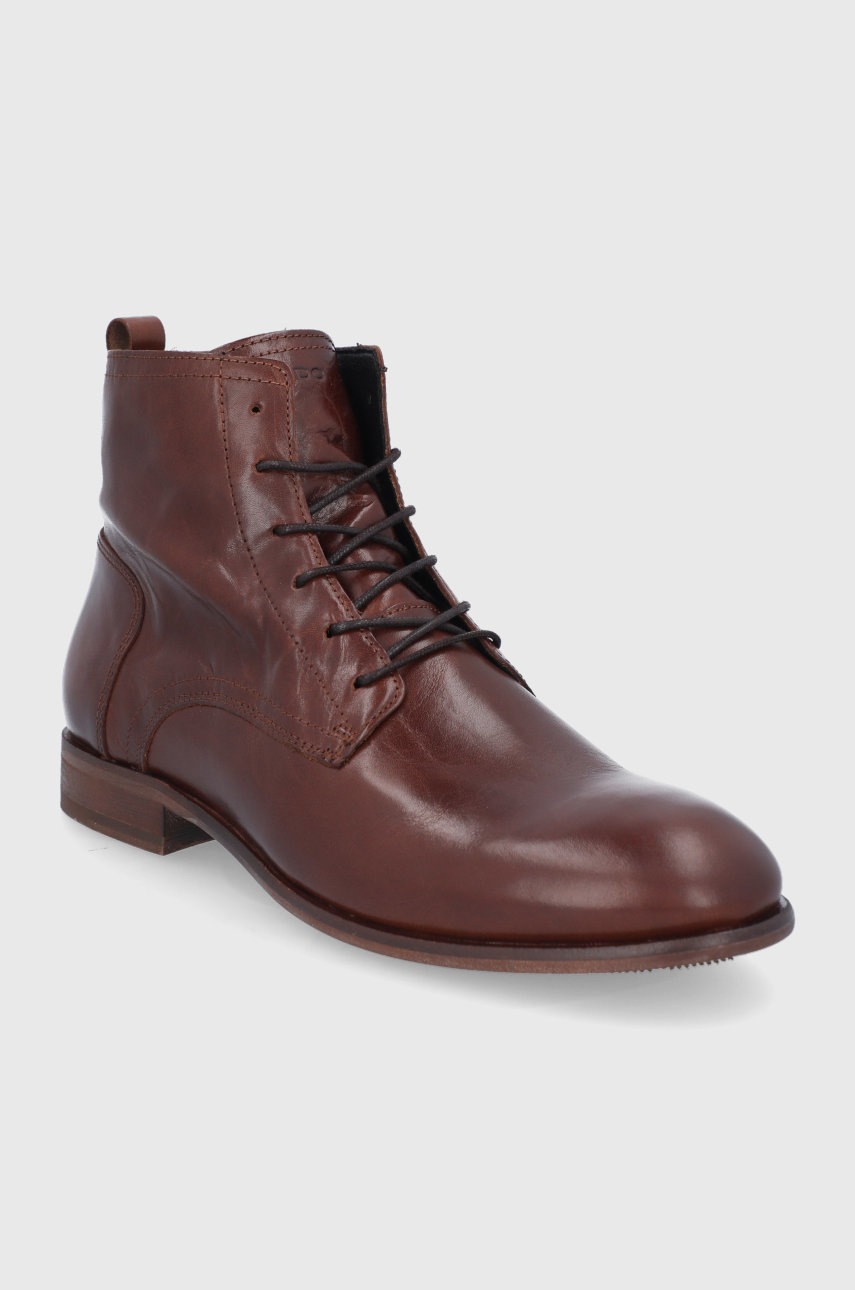 

Шкіряні черевики Aldo чоловічі колір коричневий