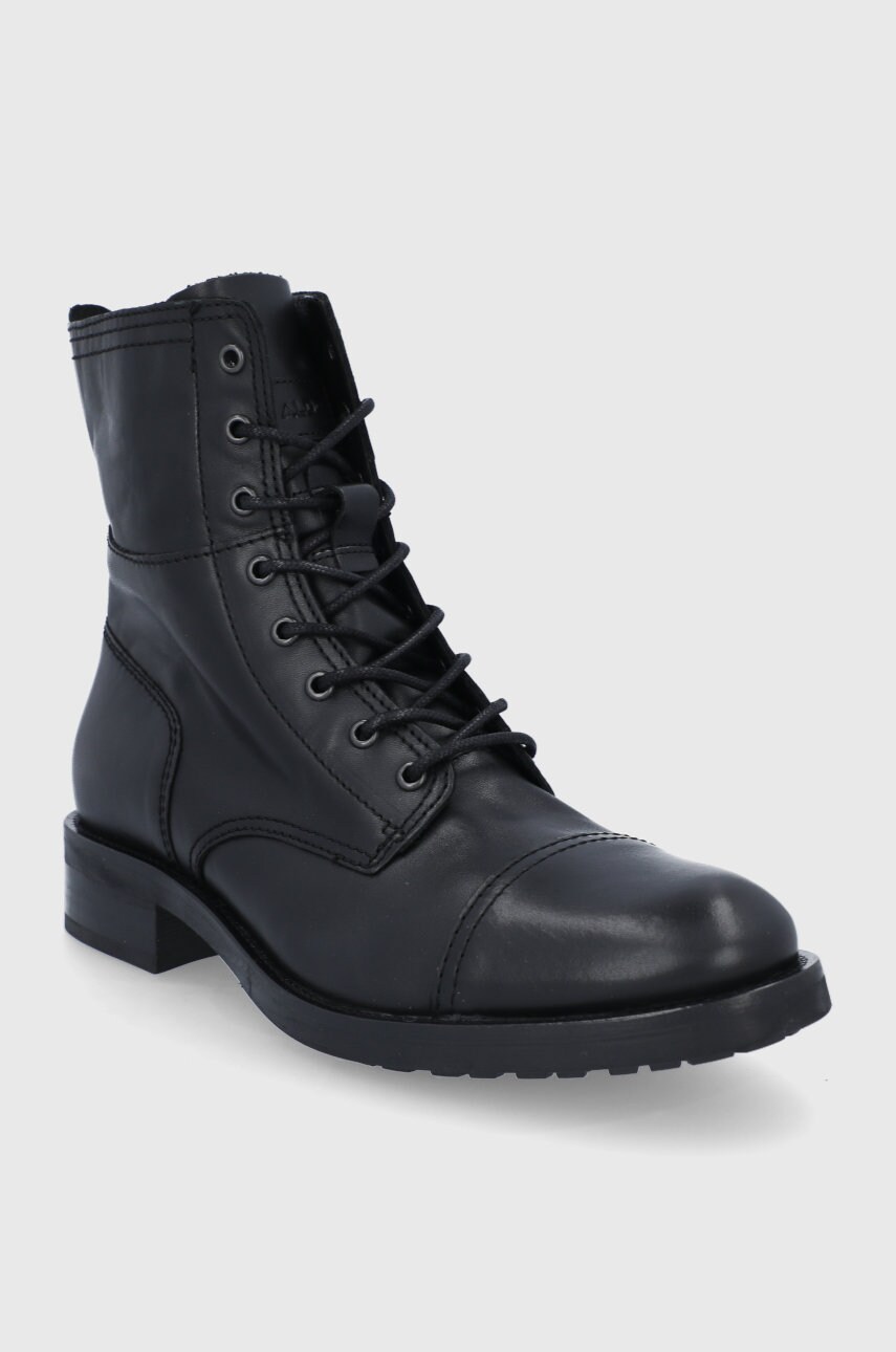 

Кожаные ботинки Aldo мужские цвет чёрный