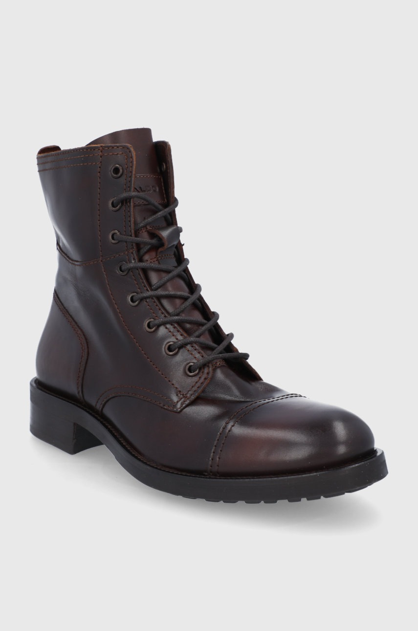 

Кожаные ботинки Aldo мужские цвет коричневый