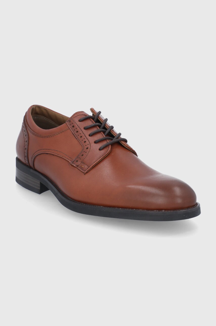 

Шкіряні туфлі Aldo чоловічі колір коричневий
